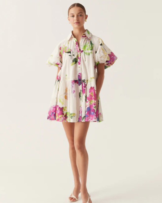 Aje Pablo Smock Mini Dress