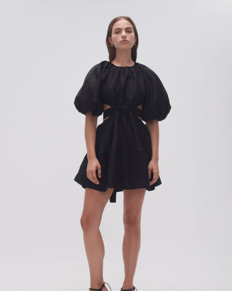 Aje Mimosa Cut Out Mini Dress Black