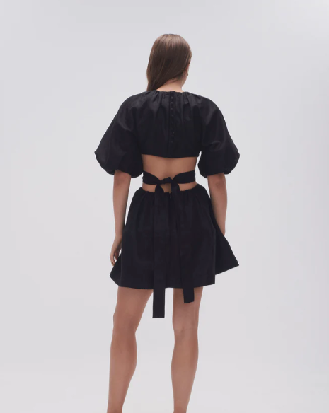 Aje Mimosa Cut Out Mini Dress Black